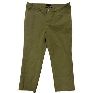 Banana Republic Pants Womens 14 Green Ankle Twill Stretch Career Office